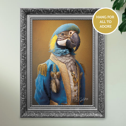 Pet Portrait by S.Golding | Custom Pet Portrait | Commissioned Artwork | Custom Animal Art | Custom Painting | Custom Art by S.Golding | Bird Portrait