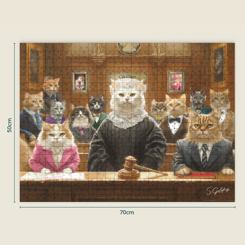 Wooden Jigsaw Puzzle | Cat Jigsaw Puzzle | S.Golding Cat Court 1000 Piece Wooden Jigsaw | Cat Jigsaw | Wooden Jigsaw | S.Golding Jigsaw