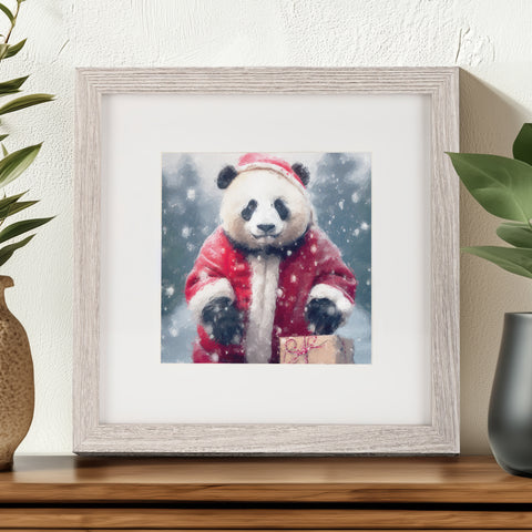 Panda Santa Art | Panda Art | Christmas Art | Art For Children | S.Golding Art | Festive Art