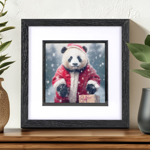 Panda Santa Art | Panda Art | Christmas Art | Art For Children | S.Golding Art | Festive Art