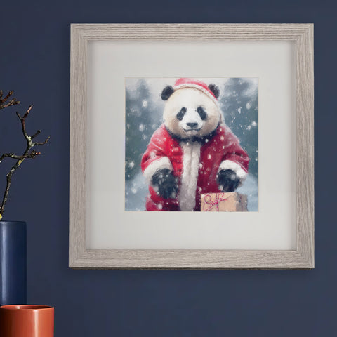 Panda Santa Art | Panda Art | Christmas Art | Art For Children | S.Golding Art | Festive Art