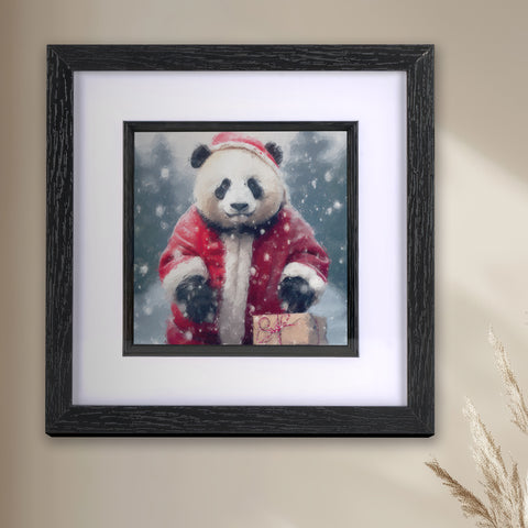 Panda Santa Art | Panda Art | Christmas Art | Art For Children | S.Golding Art | Festive Art