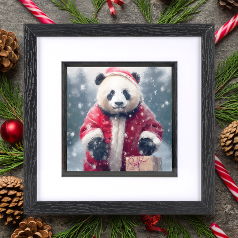 Panda Santa Art | Panda Art | Christmas Art | Art For Children | S.Golding Art | Festive Art