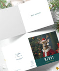 Deer Santa - Christmas Card by S.Golding
