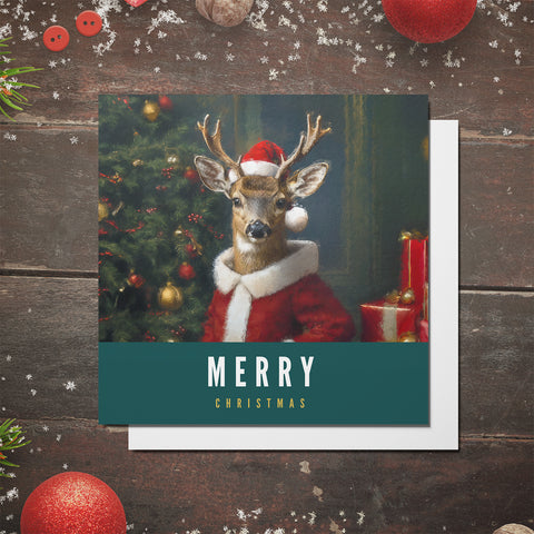 Deer Santa, S.Golding Christmas Card