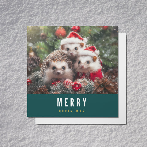 Hedgehog - Christmas Card by S.Golding
