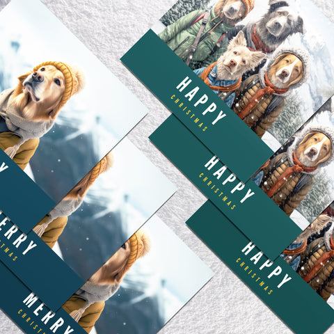 6 Dog Lover Christmas Cards by S.Golding