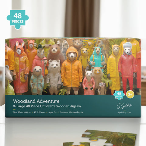 Woodland Jigsaw | Children's Jigsaw | 48 XL Piece Jigsaw | Wooden Jigsaw | S.Golding Jigsaw | Wooden Children's Jigsaw