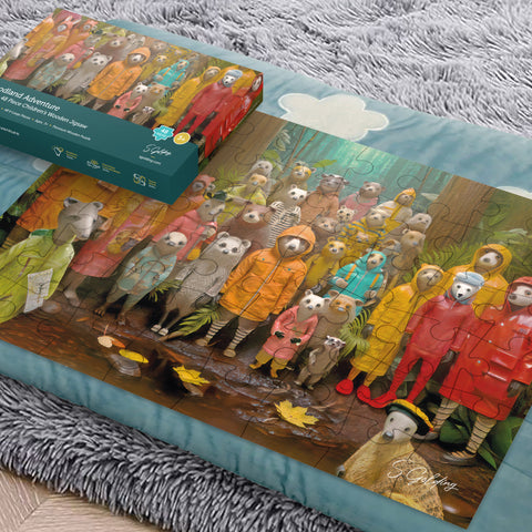 Woodland Jigsaw | Children's Jigsaw | 48 XL Piece Jigsaw | Wooden Jigsaw | S.Golding Jigsaw | Wooden Children's Jigsaw