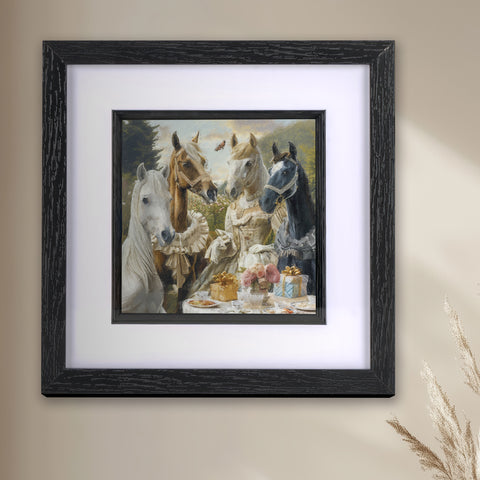 Horse Art by S.Golding | Horse Tea Party