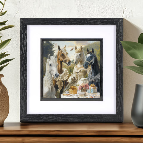 Horse Art by S.Golding | Horse Tea Party