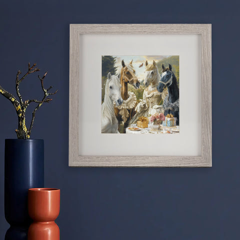 Horse Art by S.Golding | Horse Tea Party