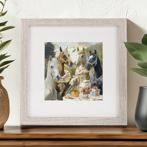 Horse Art by S.Golding | Horse Tea Party