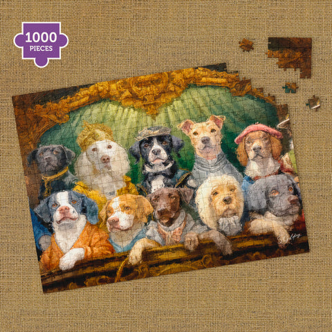S.Golding Dapper Dogs - Sunday Soiree Wooden Jigsaw