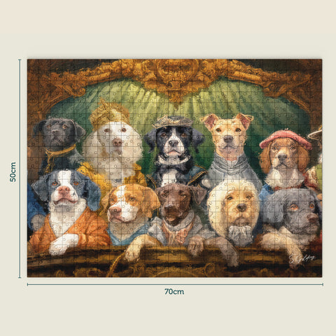 S.Golding Dapper Dogs - Sunday Soiree Wooden Jigsaw Size