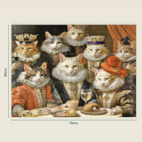 S.Golding Feline Feast 1000 Piece Wooden Jigsaw Size