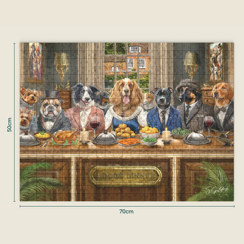 Wooden Jigsaw Puzzle | Dog Jigsaw Puzzle | S.Golding A Dogs Dinner 1000 Piece Wooden Jigsaw | Dog Jigsaw | Wooden Jigsaw | Dog Jigsaw Puzzle For Adults | S.Golding Jigsaw Puzzle