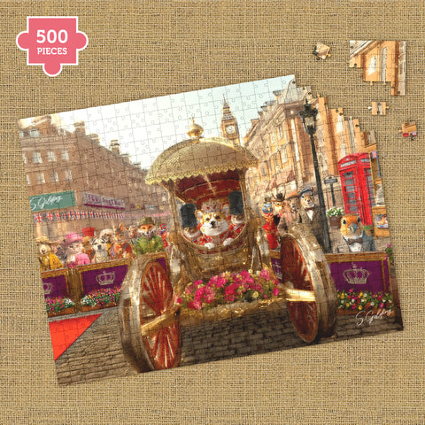 Wooden Jigsaw Puzzle | Royal Jigsaw Puzzle | S.Golding A Royal Visit 500 Piece Wooden Jigsaw | Animal Jigsaw | Wooden Jigsaw | Jigsaw Puzzle For Adults | Jigsaw Puzzle For Children | British Jigsaw