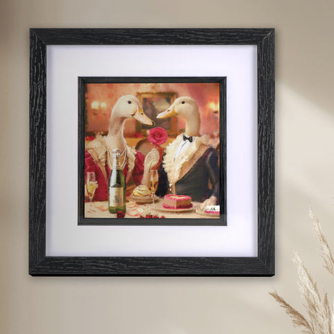 Framed Bird Art by S.Golding | Love Birds Art