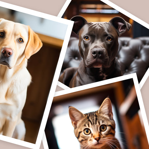 Collage of dog and cat photos