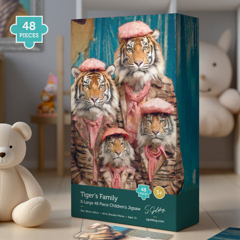 Tiger Jigsaw | 48 XL piece Children's Jigsaw | Childrens Jigsaw | Wooden Jigsaw | S.Golding Jigsaw