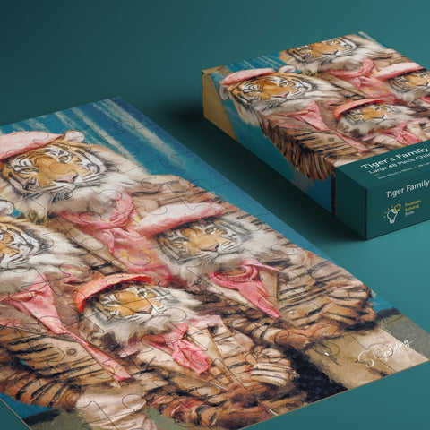 Tiger Jigsaw | 48 XL piece Children's Jigsaw | Childrens Jigsaw | Wooden Jigsaw | S.Golding Jigsaw