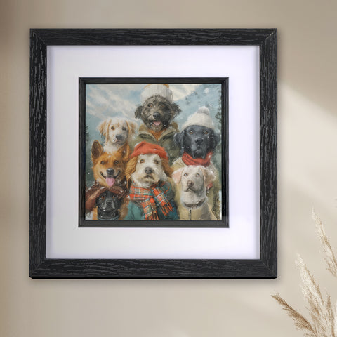 Dog Art by S.Golding | Winter Dog Art